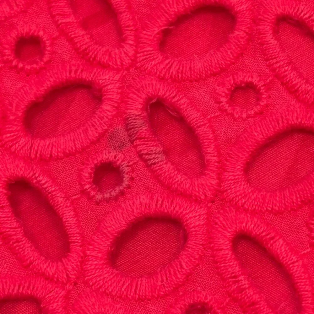 J. Crew No. 2 Eyelet Pencil Skirt in Red Chili, Size 4